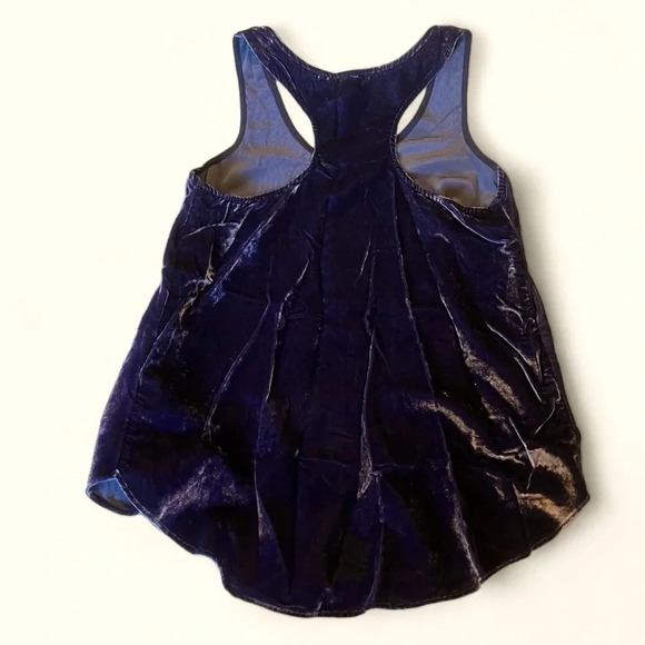 Anthropologie purple velvet a-line tank top with keyhole front button size XS - Picture 3 of 8